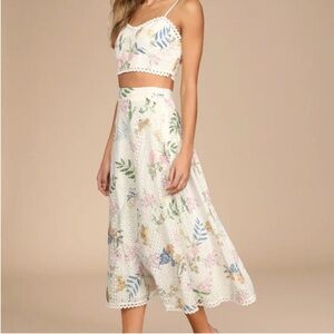 Lulus Floral Eyelet  Floral two piece